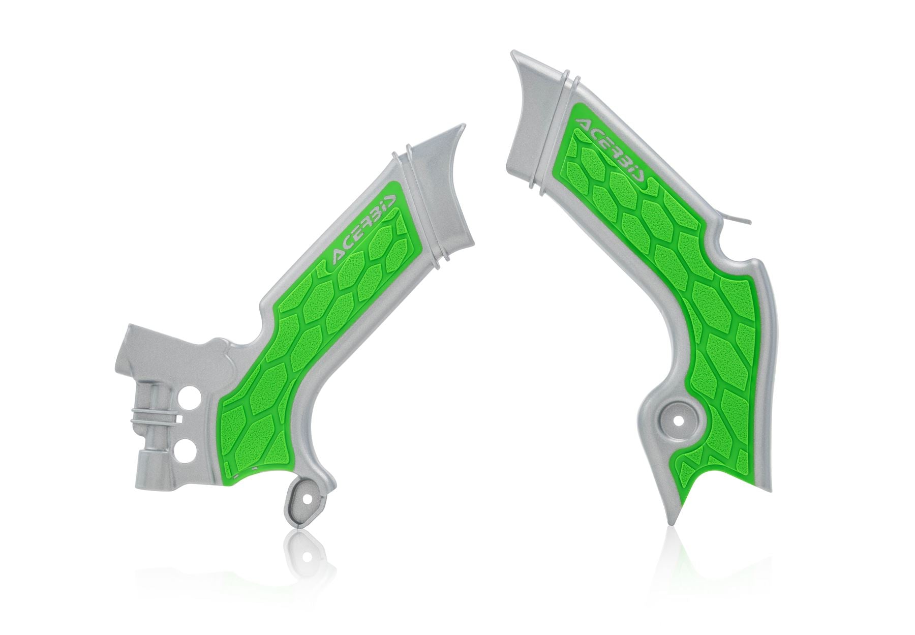Acerbis X-Grip Frame Protector Guards Grey Green For Kawasaki KX 250 2021-2024